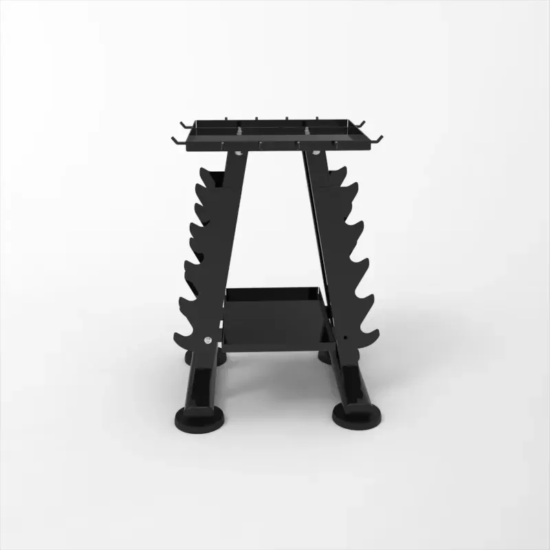 Heavy Duty Gym Cable Rack Storage Stand for Fitness Handles Strength Training Accessories Non Slip Base Commercial Equipment