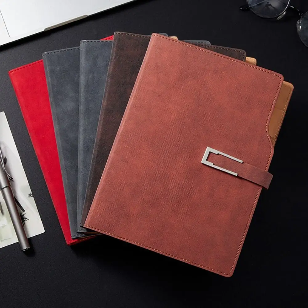 Multifunction PU Leather A5 Notebook with Card Holder To Do List Meeting Minutes Book Diary Retro Memo Book Birthday Gifts