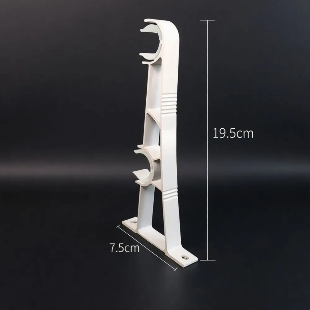 Adjustable Aluminum Drapery Rod Bracket Strong Wall Ceiling Support Holder For Single Or Double Curtain Pole Hardware
