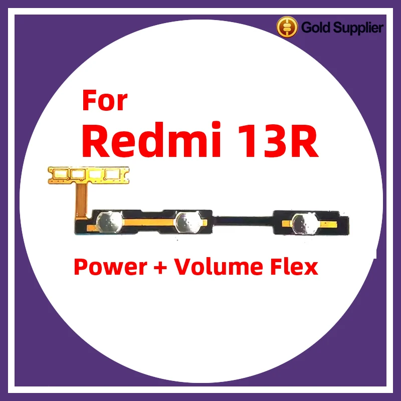 

For Xiaomi Redmi 13R Power ON OFF Volume Camera Key Button Switch Flex Cable Replacement