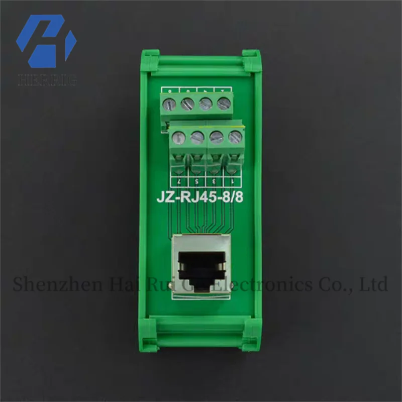 DIN rail RJ45 terminal adapter - vertical/horizontal