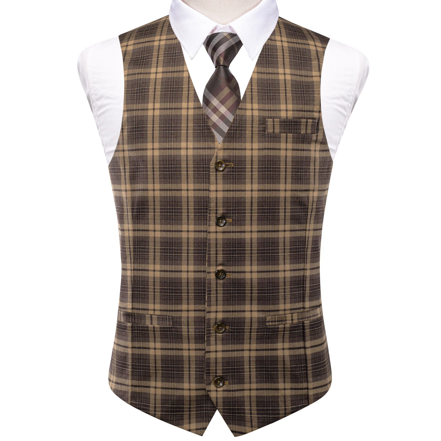 Hi-Tie Viscose Mens Vest With Necktie Jacquard Solid Plain Striped Waistcoat Jacket Hanky Cufflinks Wedding Business S to XXXL