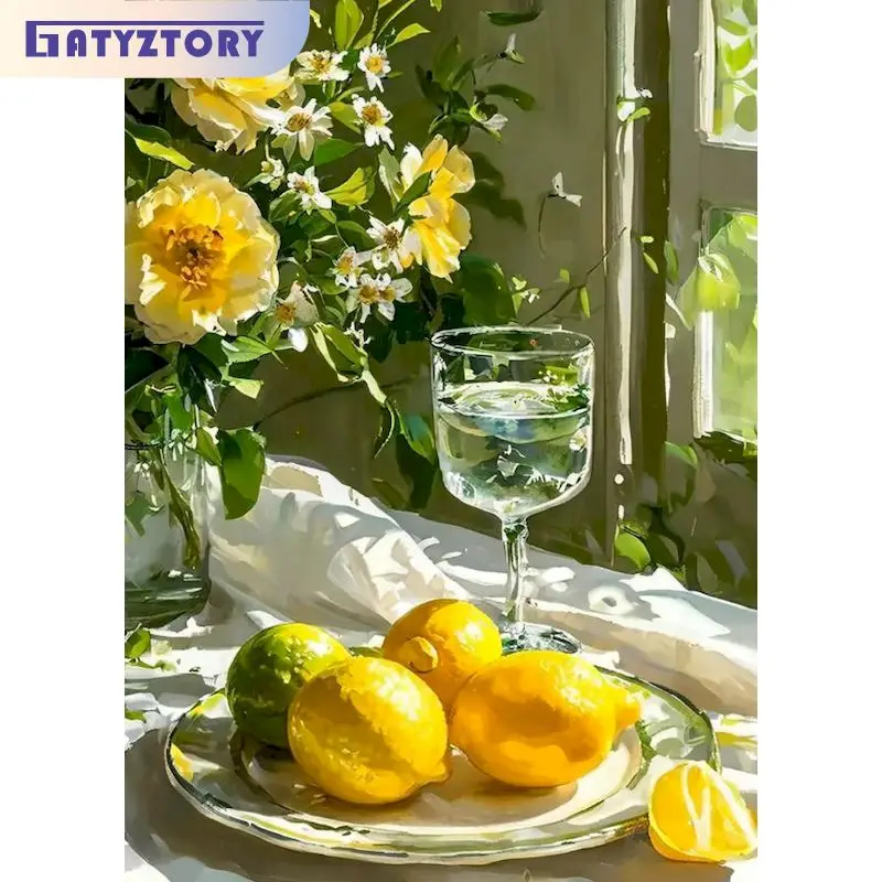 

GATYZTORY Fruit Paint By Numbers Original gifts Diy Gift Landscape Paint for Painting Adults Crafts Paintings On Number
