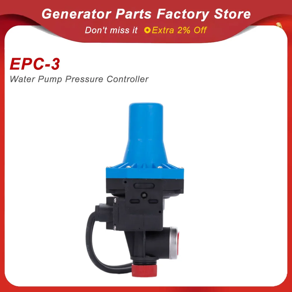 EPC-3 Adjustable Automatic Booster Pump Electronic Pressure Switch Controller Self-Priming Water Pump Dry Run Protection