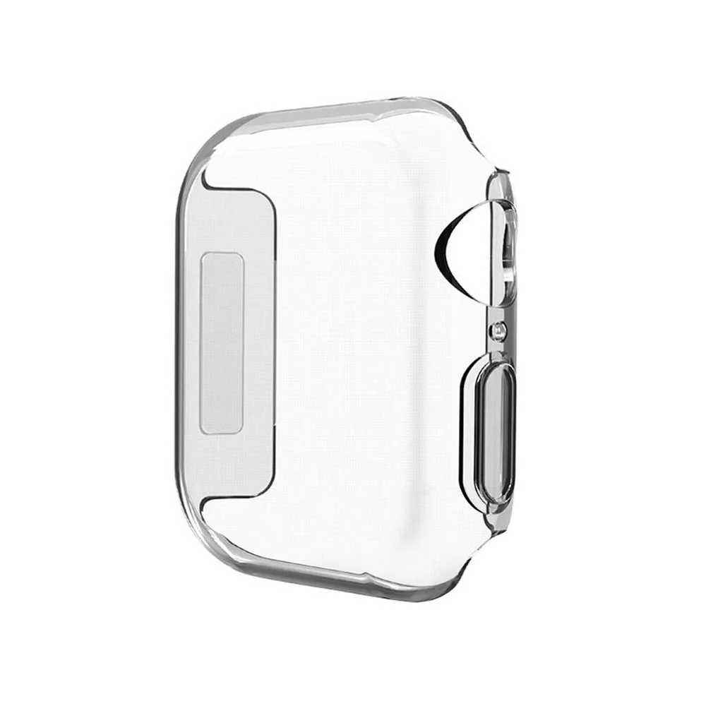 Schlankes Voll gehäuse für Apple Watch Serie 8 7 6 5 4 3 se Silikon hülle für iwatch 38 40 41 42 44 45 49mm klarer TPU-Displays chutz