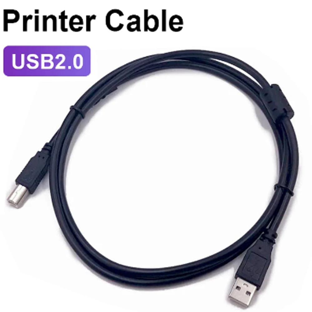 

USB Printer Cable USB A to B 2.0 A-Male to B-Male Printer Cord for HP Canon Dell Epson Lexmark USB Printer Cable