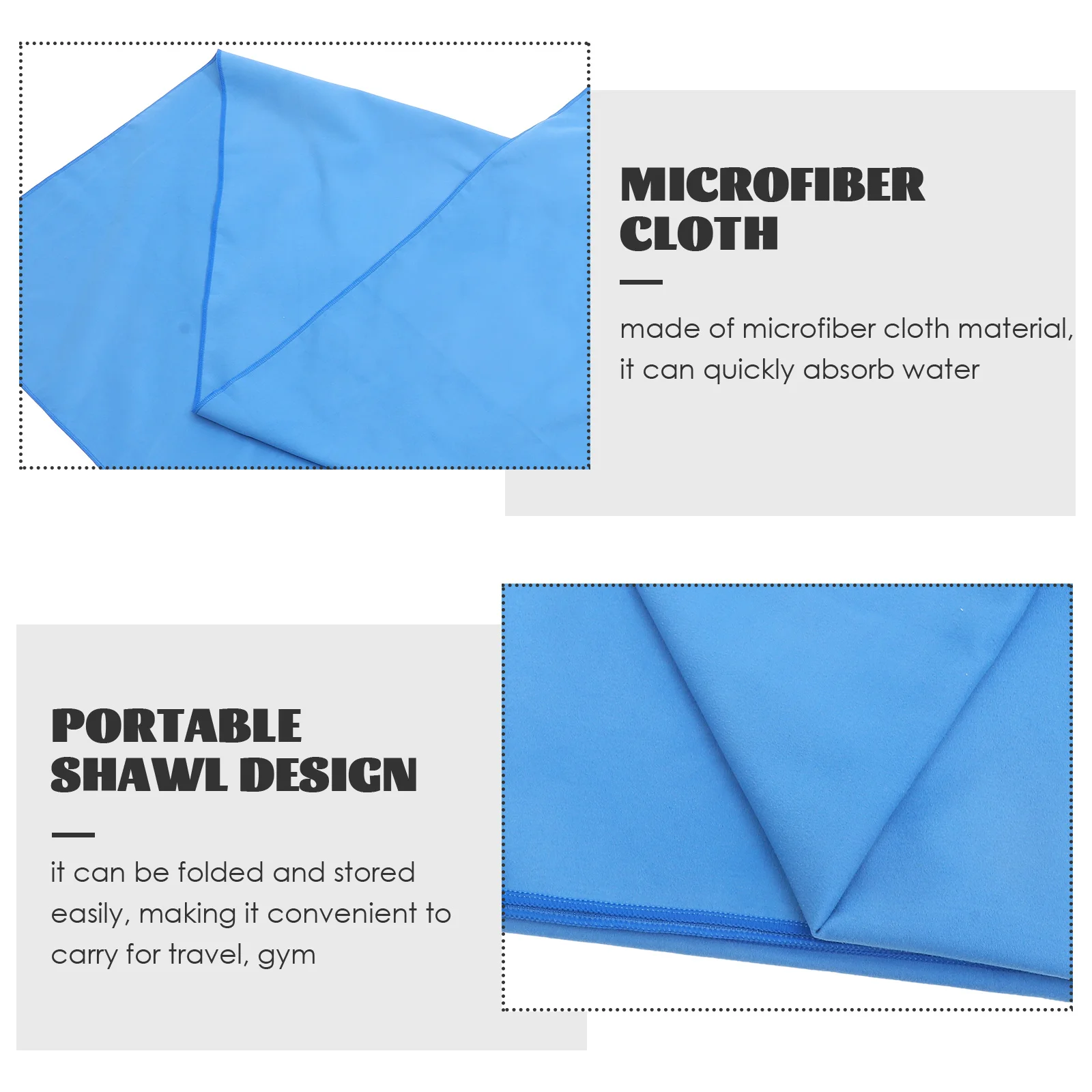 

Premium Large Microfiber Beach Towel Fast Drying Travel Towel for Swimming Gym Pool Outdoor Trips Compact and Portable