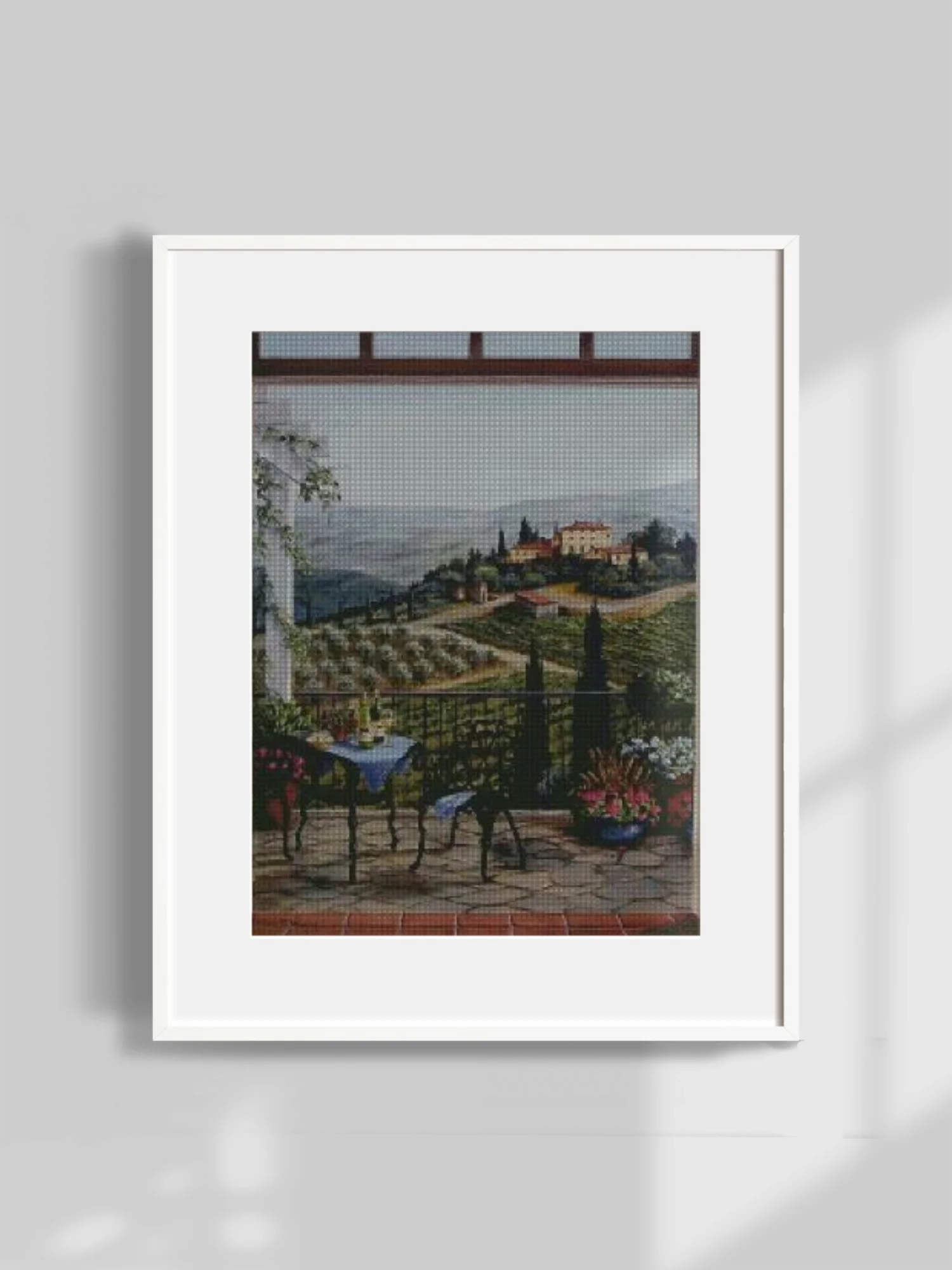

Balcony View of Villa scenery Top Quality Cross Stitch Kits 14CT Unprinted Sewing kit Embroidered Art Handmade Home Decor