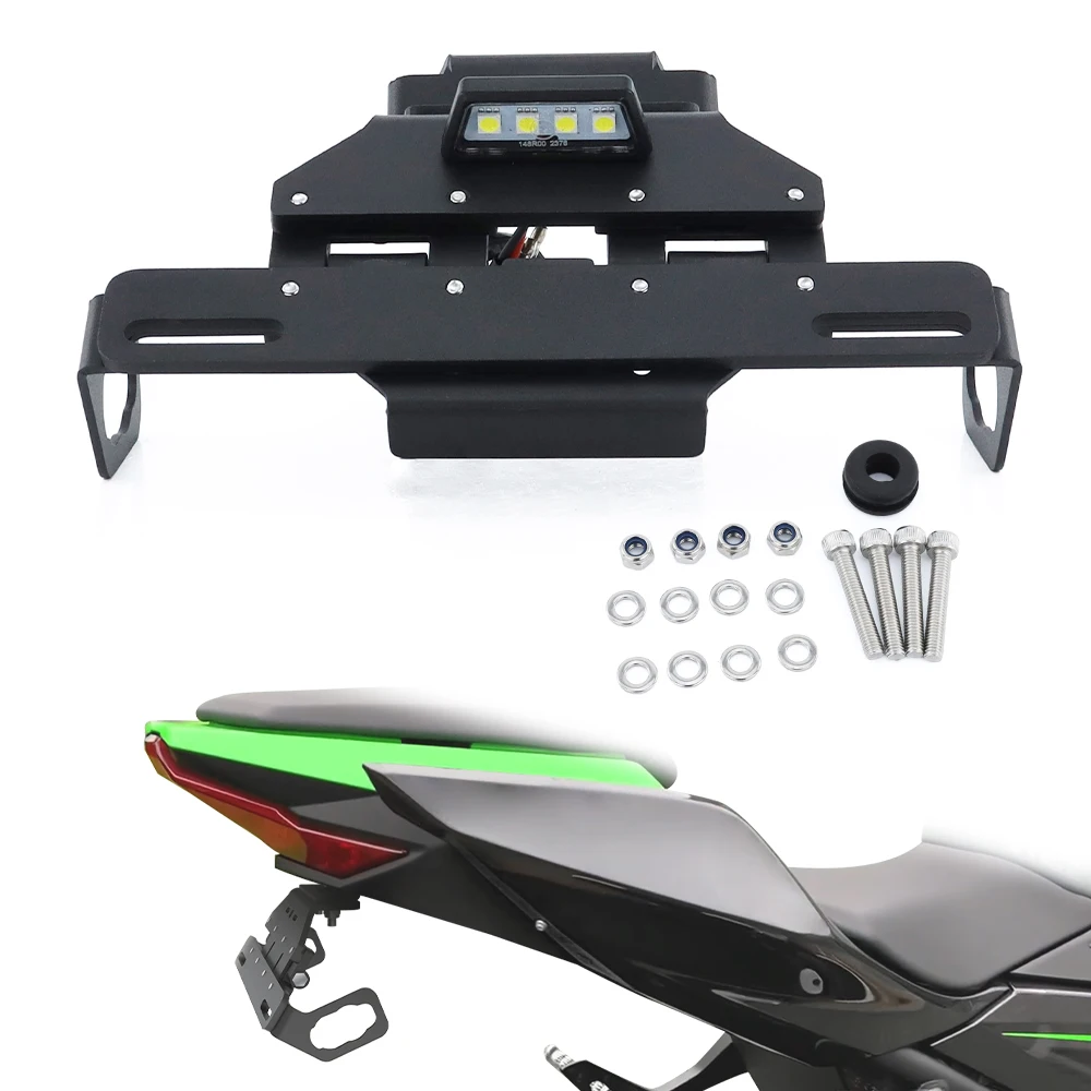 

Motorcycle Adjustable Rear Tail Tidy Fender Eliminator License Plate Holder NINJA250 2018-2024 Z250 NINJA400 Z400 For KAWASAKI