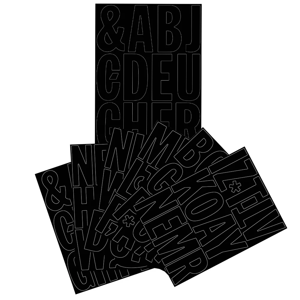 

Waterproof Letter Stickers Sun-proof Decals Self-Adhesive for Decor Classification Water-proof Label