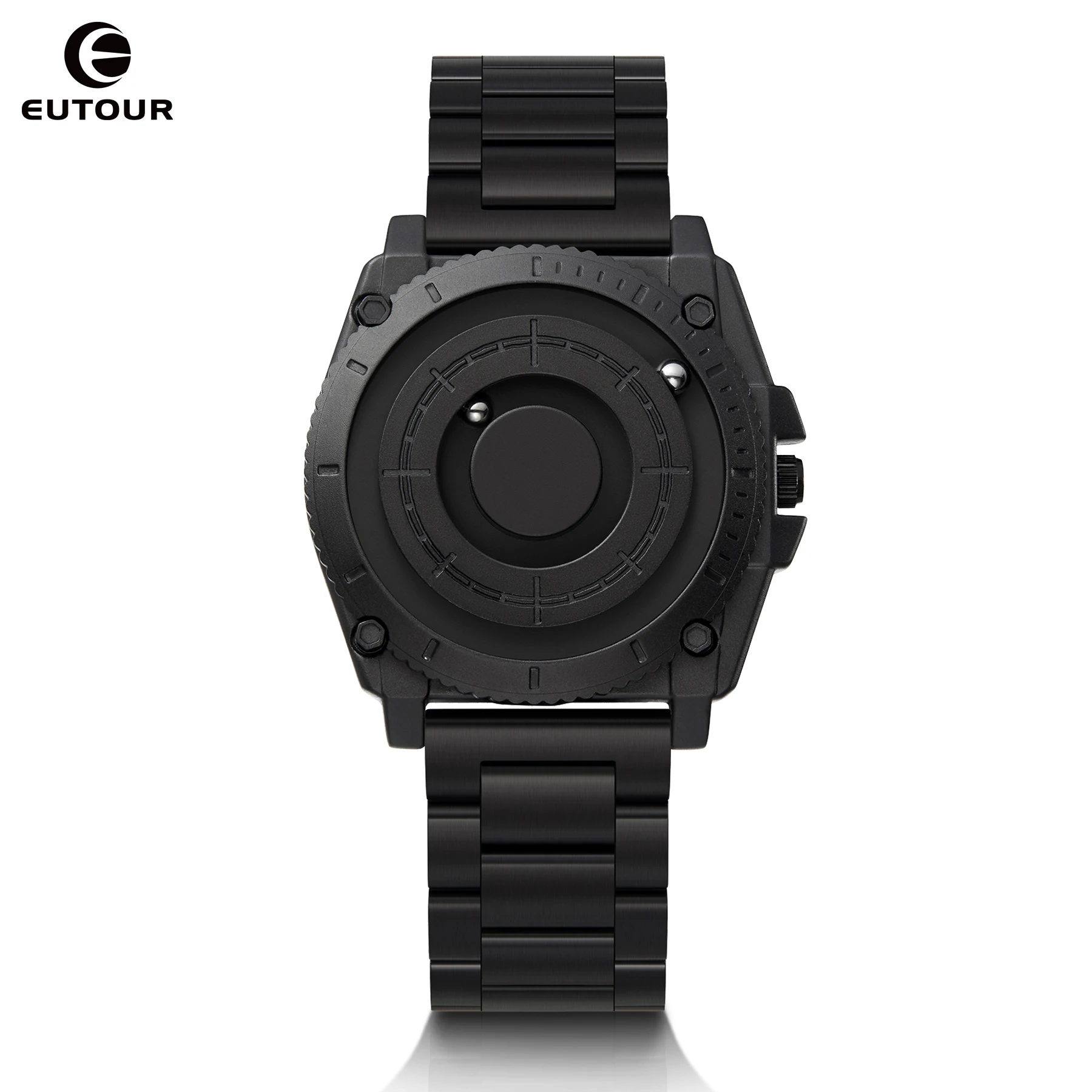 Magnetic Ball Personalized Creation Sports  Cool Concept Bezel-less Fashion Design Men's Watch - Metal Strap