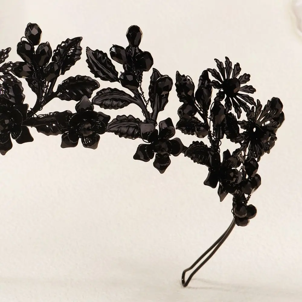 

Fashion Headwear Black Diablo Handmade Crown Hair Accessories Styling Tools Halloween Headdress Hairband Party