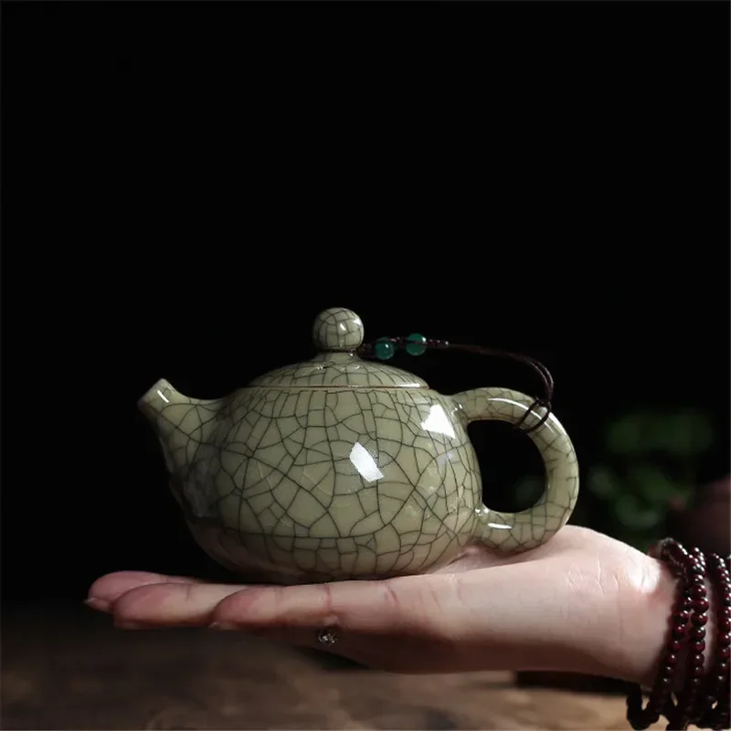 Tea Set Crackle Glaze Ge Kiln Longquan Celadon Ceramic Chinese Teapot Creative Porcelain Yixing Clay Antique Tea Pot Kettle