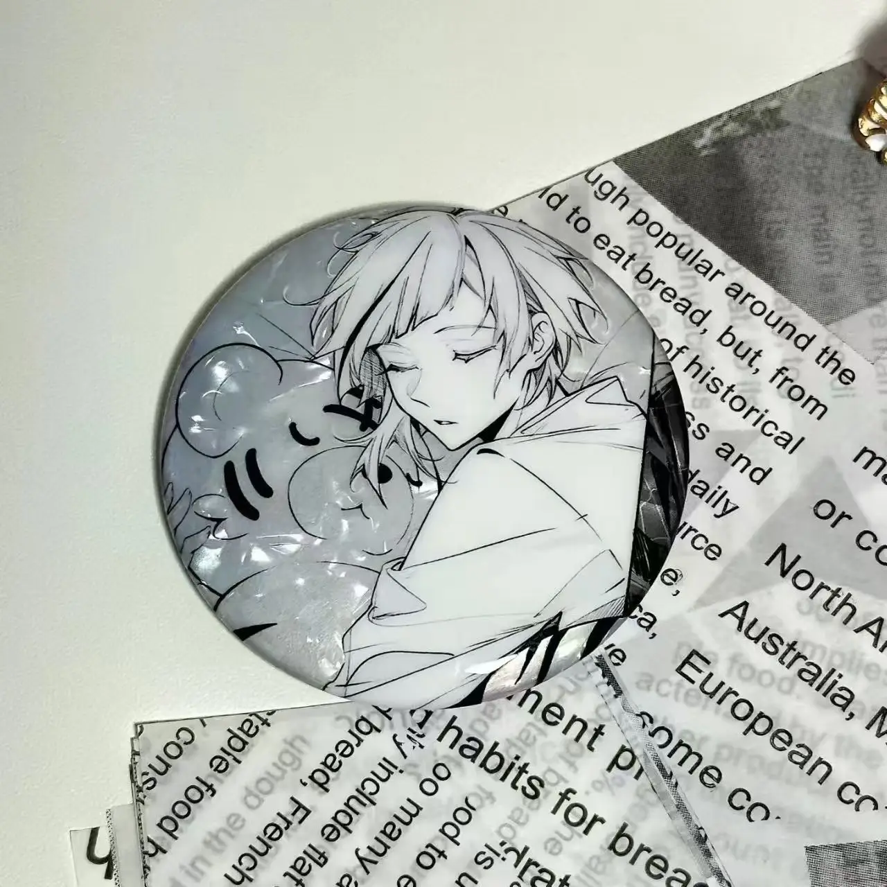 "Bungo Stray Dog"، "Atsushi Nakajima، Ryunosuke Akutagawa" شارة محلية الصنع هدية بروش مزخرفة محيطية