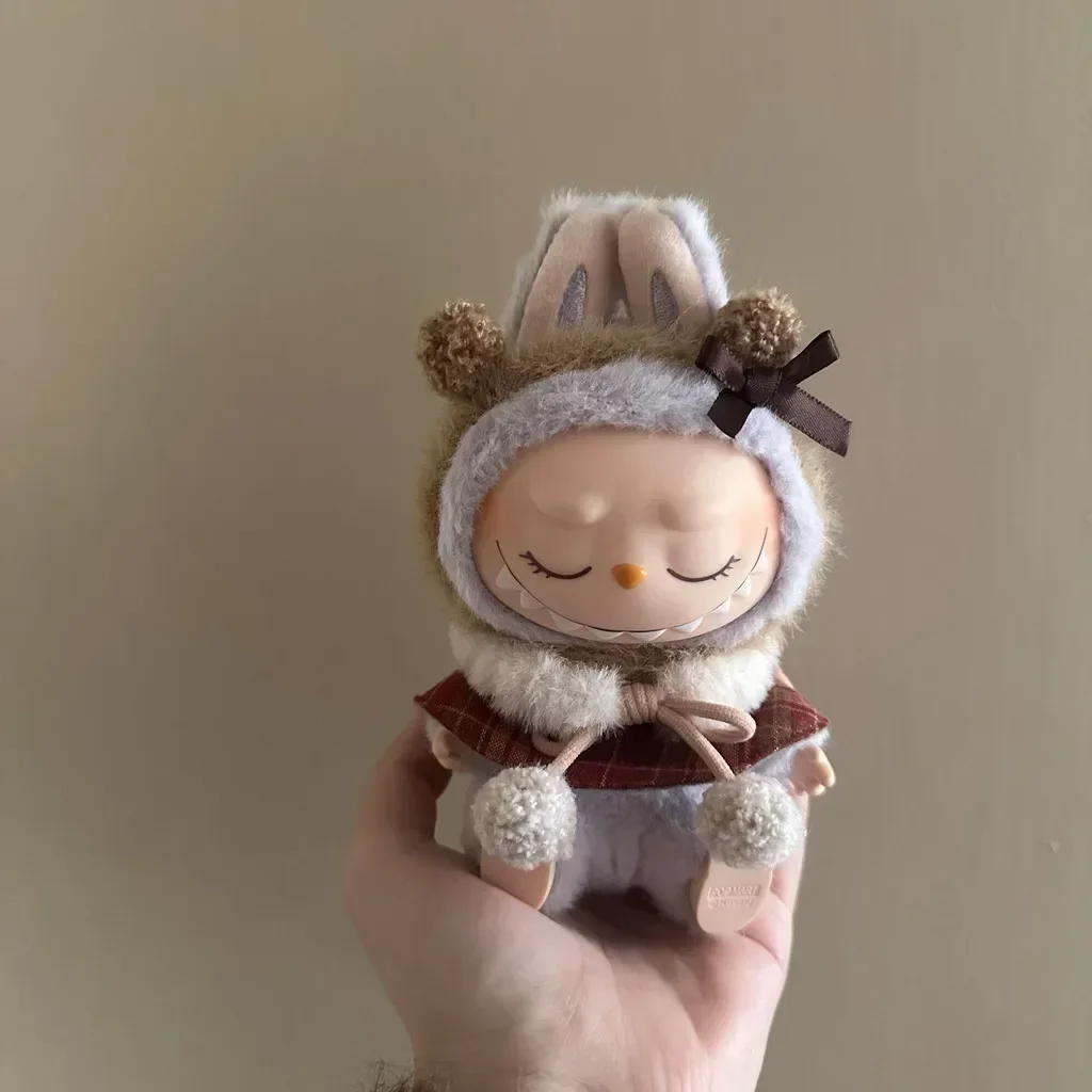 Para jellycat 11cm pinguim de amendoim substituição roupa headwear ano novo natal capa saia boneca roupas acessórios mini roupas