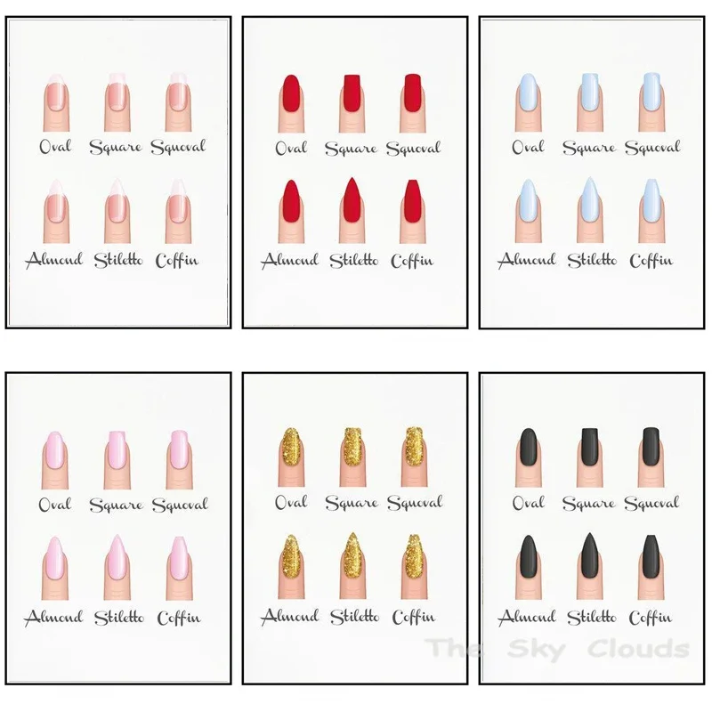 Red Nail Beauty Salon Canvas Painting A Poster HD Printing Modern Wall Art Picture Nail Shop Living Room Home Decor Aesthetics