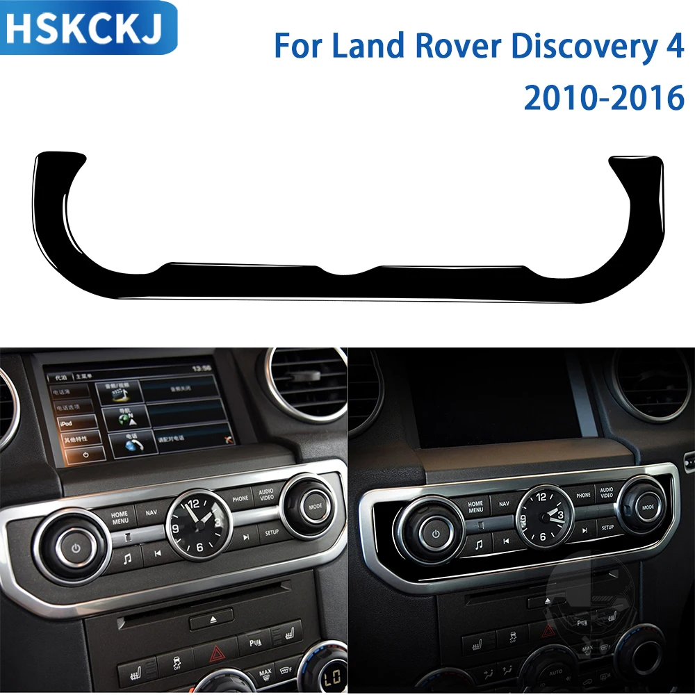 

For Land Rover Discovery 4 2010-2016 Accessories Car Interior Clock Panel Frame Trim Sticker Gloss Black Plastic