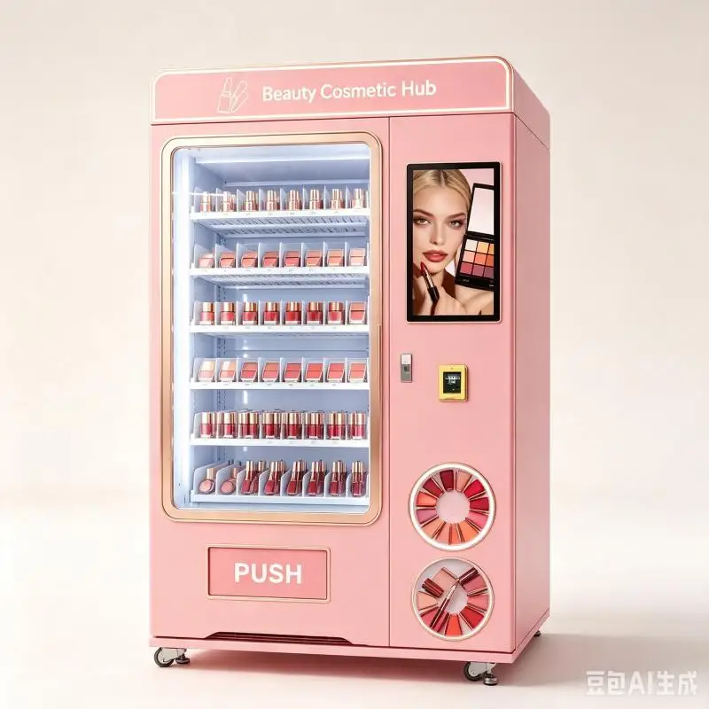Smart Makeup Vending Machine Customized Skincare Product Dispenser Advertising Screen Commercial Retail Equipment
