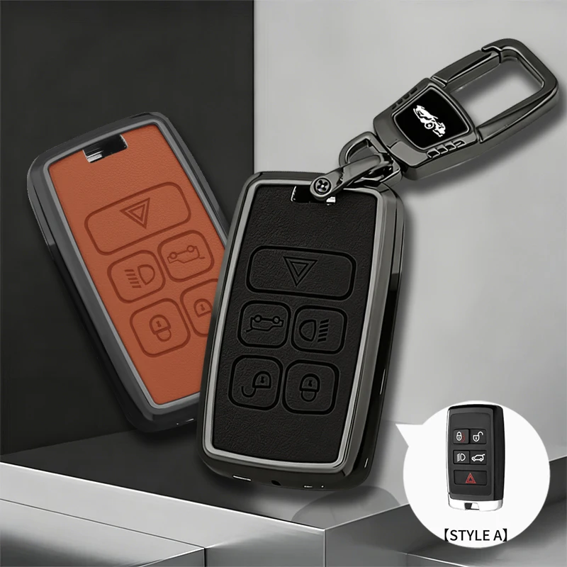 Funda protectora metálica para llave de coche Land Rover Range Rover Evoque Discovery Sport Velar, accesorios para coche, llavero interior, carcasa