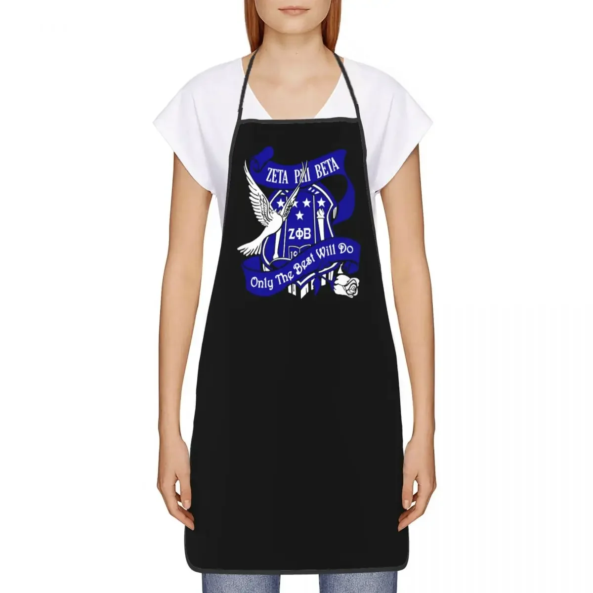 Unisex Zeta Phi Beta Apron Kitchen Chef Cooking Baking Bib Women Men African American Tablier Cuisine for Gardening