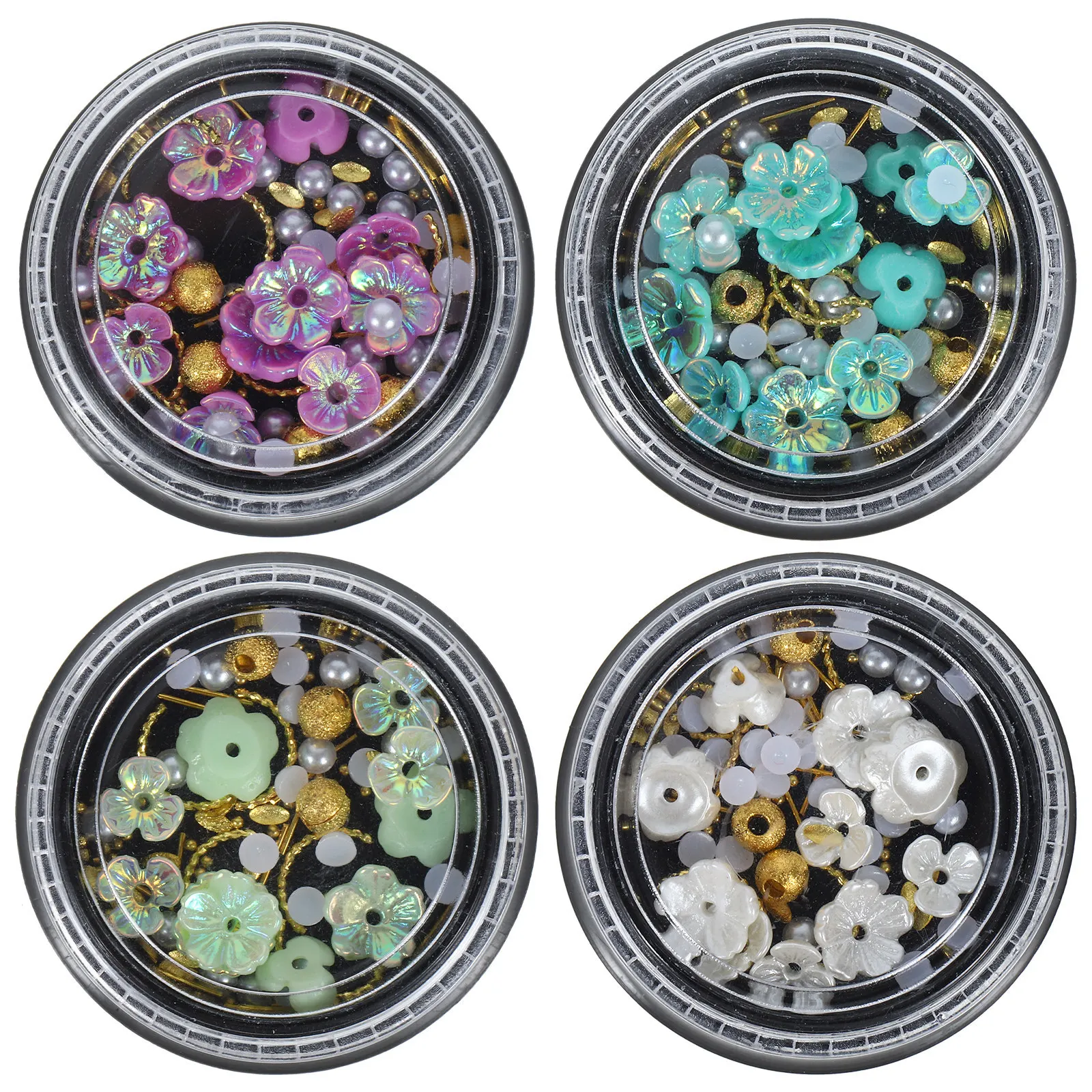 

Flower Nail Charms Zinc Alloy Resin 3D Nail Art Decoration Diy Manicure Supplies For Phone Case Bag Guitar Craft Floral