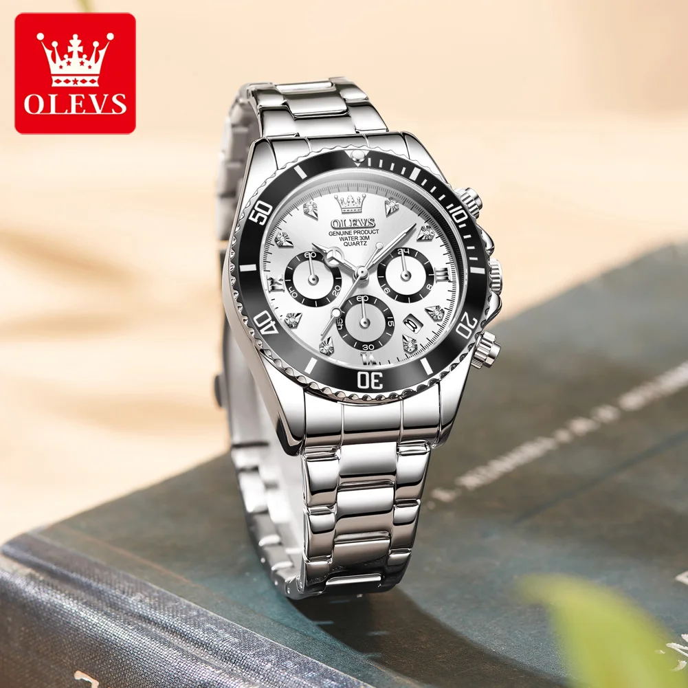 OLEVS 5632 Watch For Women Fashion Chronograph Waterproof Luminous Quartz Woman Watches Original Luxury Date Ladies Hand Clock