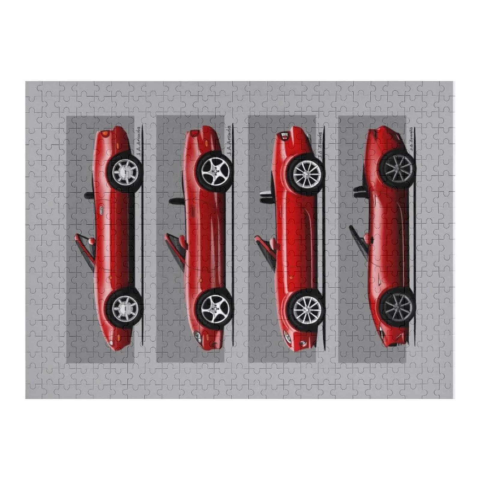 

The four generations of the classic roadster convertible sports car Jigsaw Puzzle Anime Wooden Jigsaws For Adults Puzzle