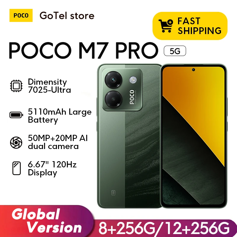 POCO M7 Pro Global Version 7025-ultra 6.67" Amoled Camera 5110mah Dimensity