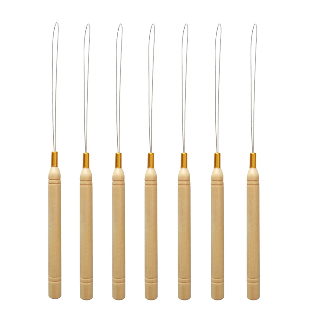 

1Pcs Crochet Hook Needle Hair Weaving Needle Braiding Wooden Latch Crochet Hook For Braid Craft Hand Sewing Needles