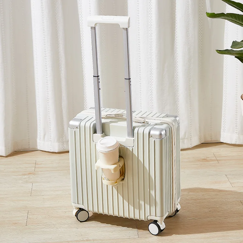 Porte-Bagages Silencieux à Coque Rigide, Roue Universelle, Porte-Gobelet, Valise Durable, 20 Pouces, Haut de Gamme