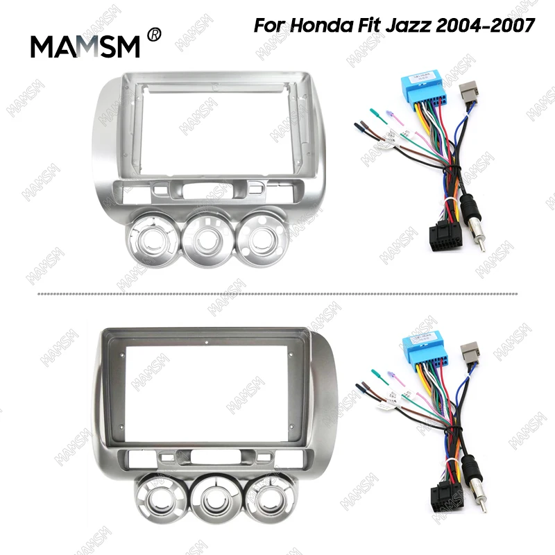 

MAMSM 9 Inch Radio Fascia fit For Honda Fit Jazz 2004 2005 2006 2007 Stereo DVD Player Install Panel Audio Frame Cover