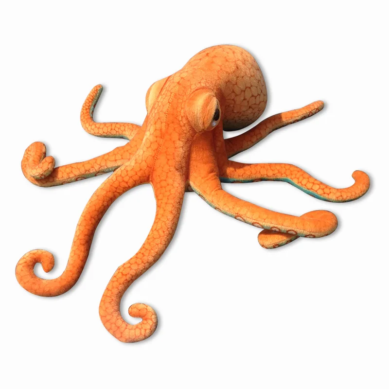 

12x33cm Orange Octopus Plush Toy Stuffed Aquatic Animal Doll Simulation Plushie Home Decor Men Gift