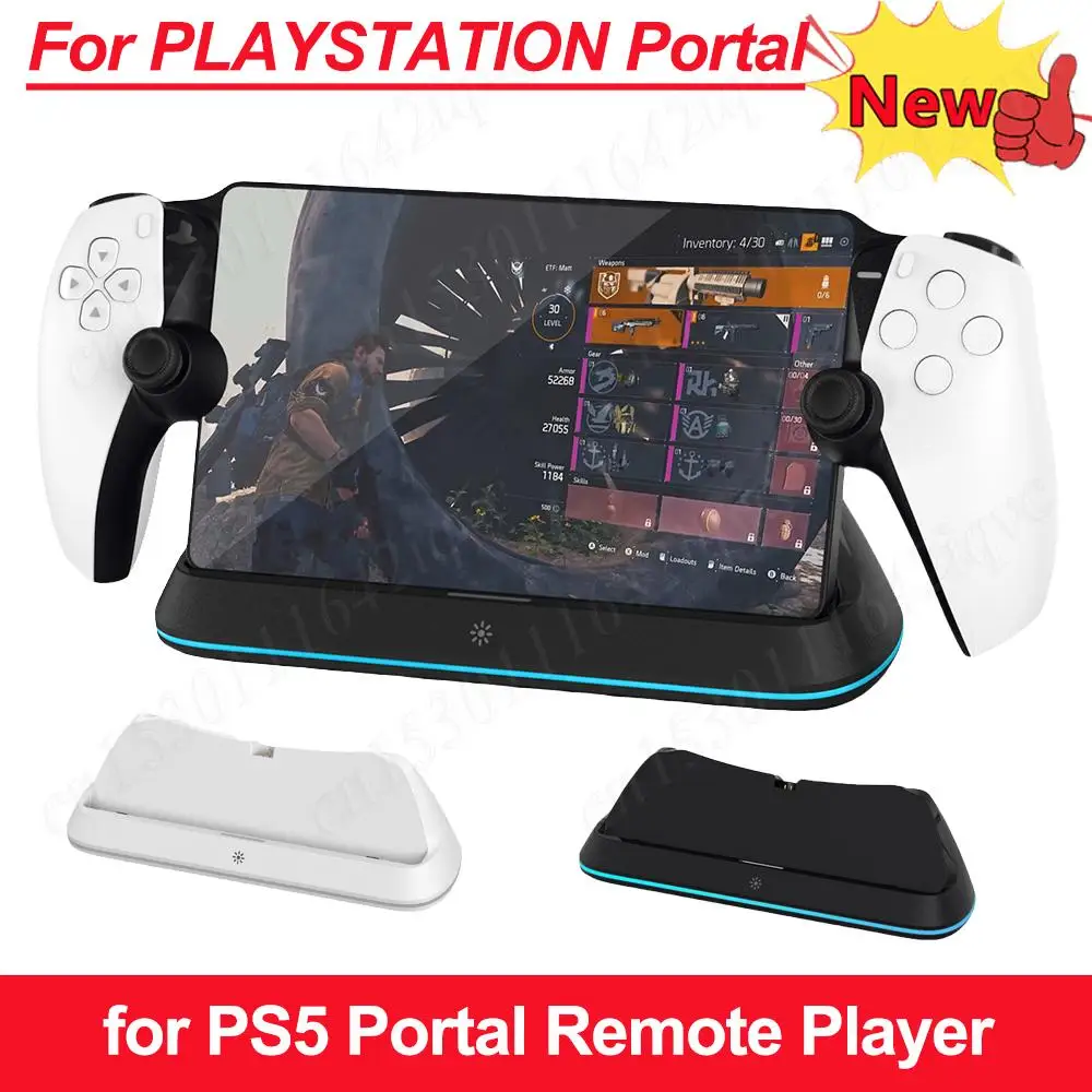 Station de charge S6 pour PlayStation Portal 7, modes d'éclairage RVB, console, support de chargeur,