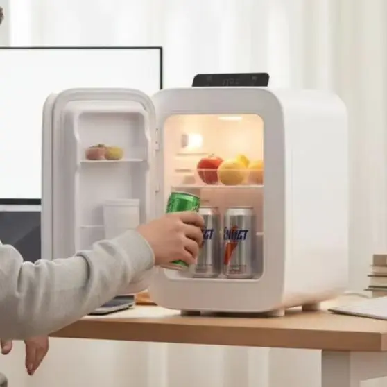 

2025 Dual-Core Mini Fridge - Compact, Car/Office/Dorm Use, Ideal for Mask Cooling