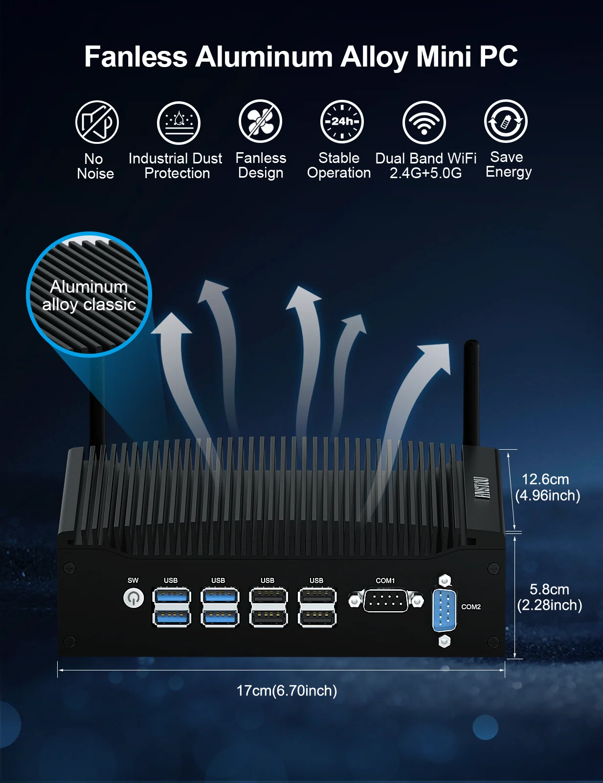 

Промышленный мини-ПК HYSTOU 2025 г. 2 * RJ45 Core i3 10110U Windows 11 Linux 2 * DDR4 2 * HDMI DB Type-c SIM-компьютер