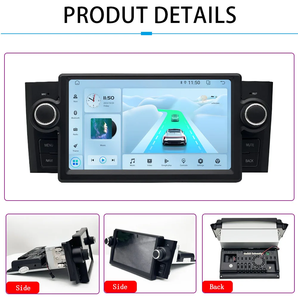 7 inch Android Auto For Fiat Grande Punto Linea 2007 - 2012 Car Radio Stereo Navigation GPS Multimedia Video Player 4G Carplay