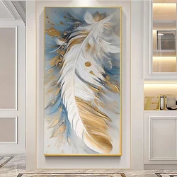 Diamond Painting Modern Nordic Art Abstract Feather 5d Diamond Embroidery Full Display Diamond Mosaic Cross Stitch Decoration