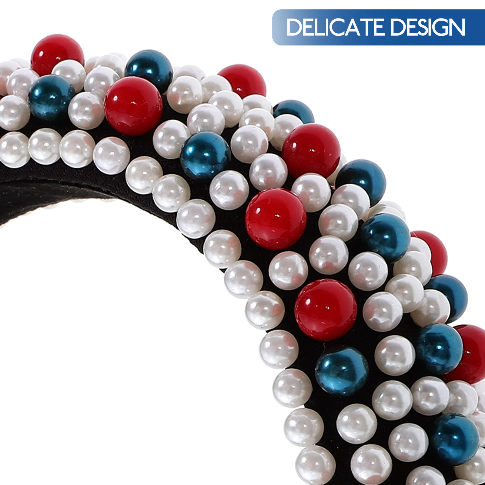 

Elegant Pearl Headband for Women Wide Hair Band Stylish Decoration for Shopping Dates Spa Washing Face Daily Use