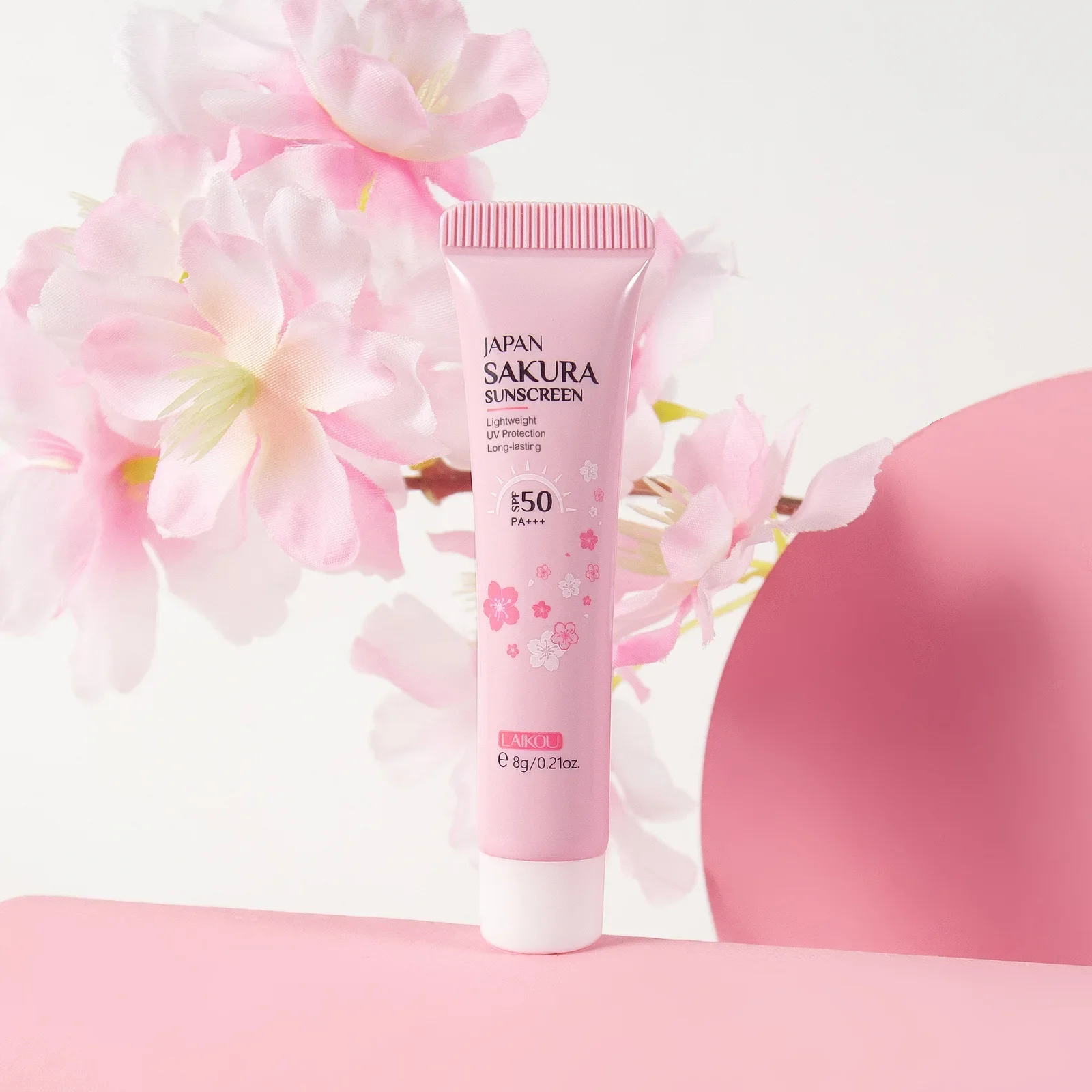 LAIKOU Sakura SPF50 Sun Cream Face Body Sunscreen Natural Moisturizing Skin Protection Resistant Protects Sun Water Skin Care 8g