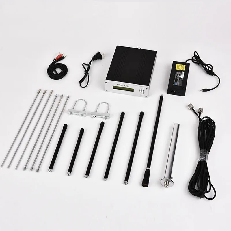 CZERF 25 Watts Wireless Stereo FM Transmitter 87-108MHz Long Range Aluminum Radio Broadcast Station with Audio Input