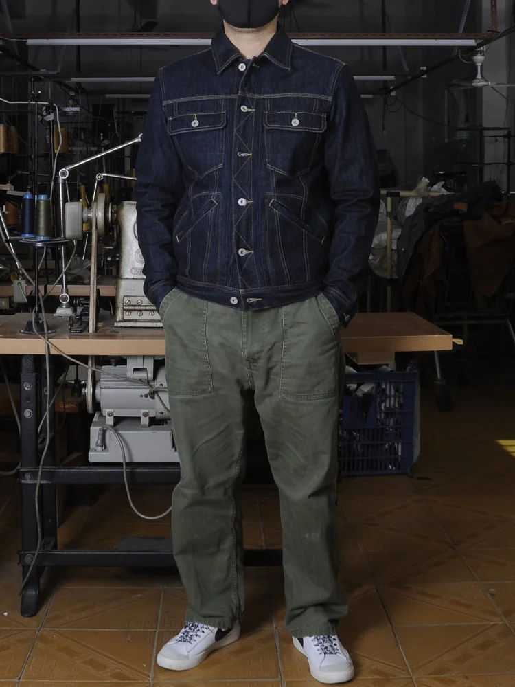 

Red d Denim Jaet Original Cow One Wa Youth Faion Cotton Long Sve ort Sle Outerwear Japanese Sle Coat