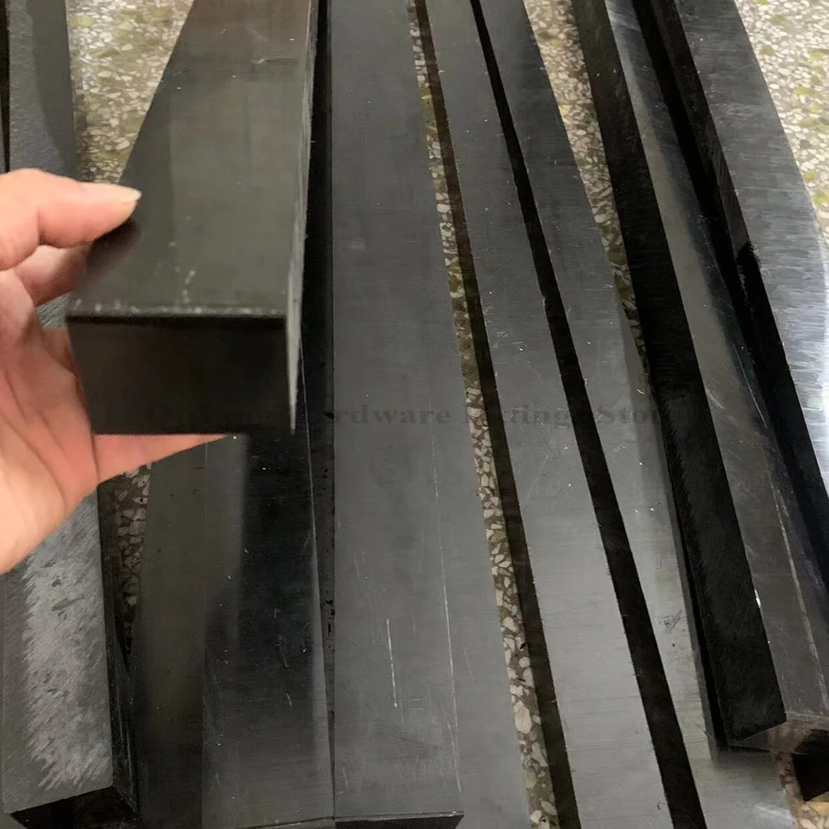 2/4Pcs Black PP Plastic Square Strip 500mm Long, Thk2-20mm Polypropylene Wear-resistant Bar, Custom Cut for DIY & Industrial Use