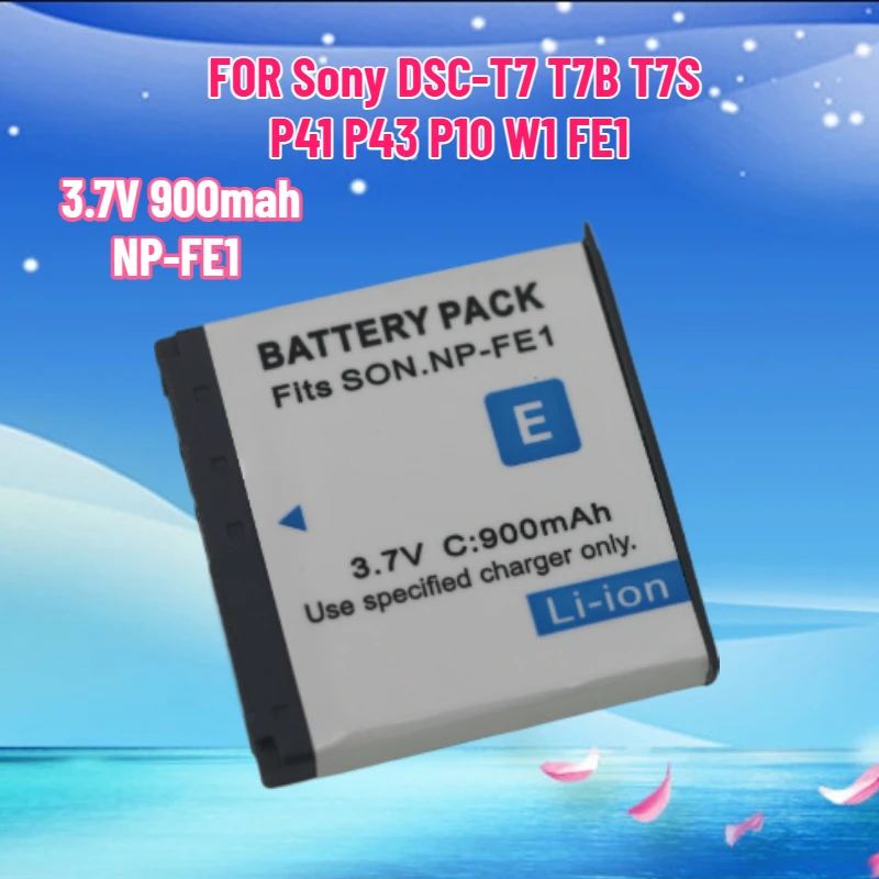 

Аккумулятор или зарядное устройство 3.7V 900mAh NP-FE1 для цифровых камер Sony DSC-T7, T7B, T7S, P41, P43, P10, W1, FE1
