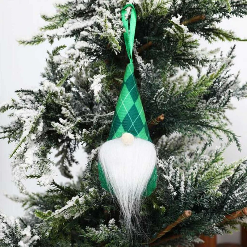 6 قطعة زينة عيد باتريك جنوم الأيرلندية الجني السويدية التماثيل الحلي المعلقة الاسكندنافية Tomte Elf القزم