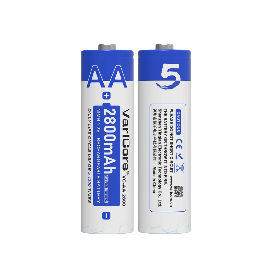 VariCore VC-AA 2800 caja de Color 4 Uds NiMH 1,2 V NiMH 2800mAh batería recargable de gran capacidad para ratón juguete Control remoto