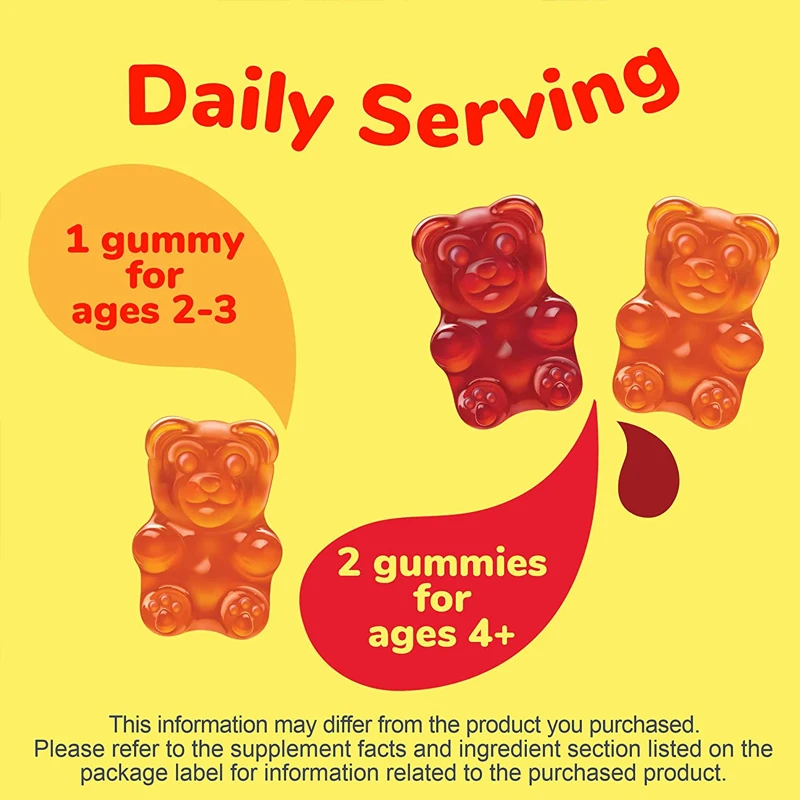 Gummy Bears Daily Multivitamine - Bevat vitaminen C en D om een gezond immuunsysteem te ondersteunen