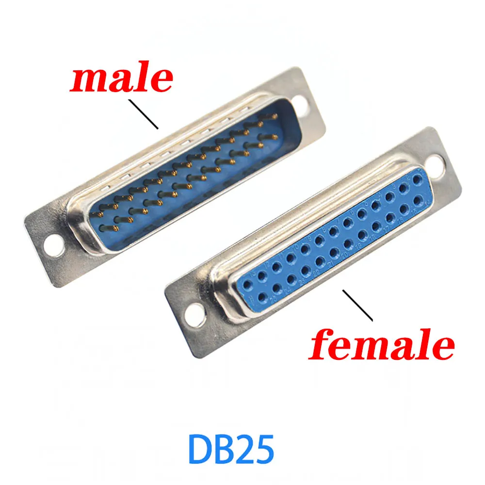 DB9 DB15 DB25 DB9/15/25/37 Pin/hole Straight 180 Graden Man Vrouw Plug D-Sub Connector