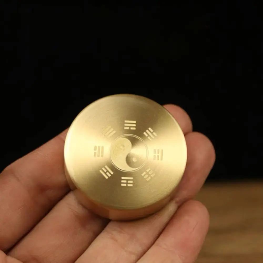 Chinese Style Multifunction Paperweights Solid Brass BaGua Paperweight Brush Rests Holding Paper Metal Decoration