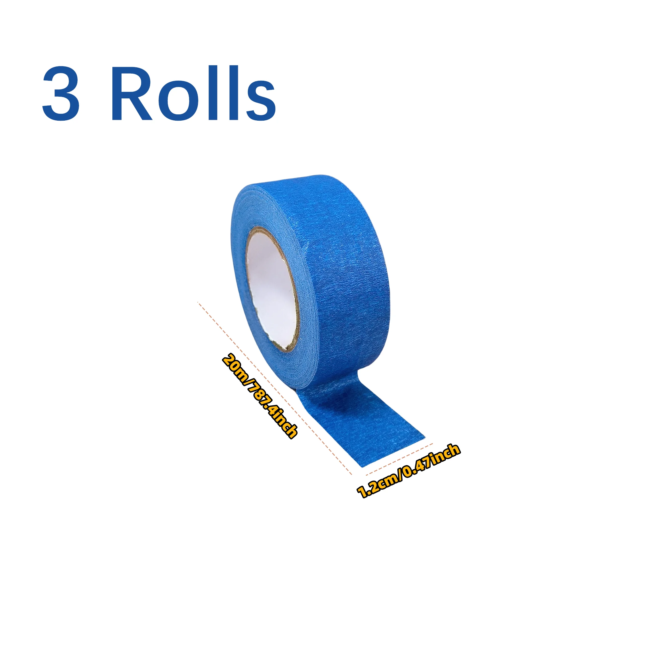 3 rollen/set verftape Multi-oppervlak maskeren Gemakkelijk te verwijderen Verftape Beveiliging Muurschildering Ambachten Kunst Bouw Thuis 20 m/rol