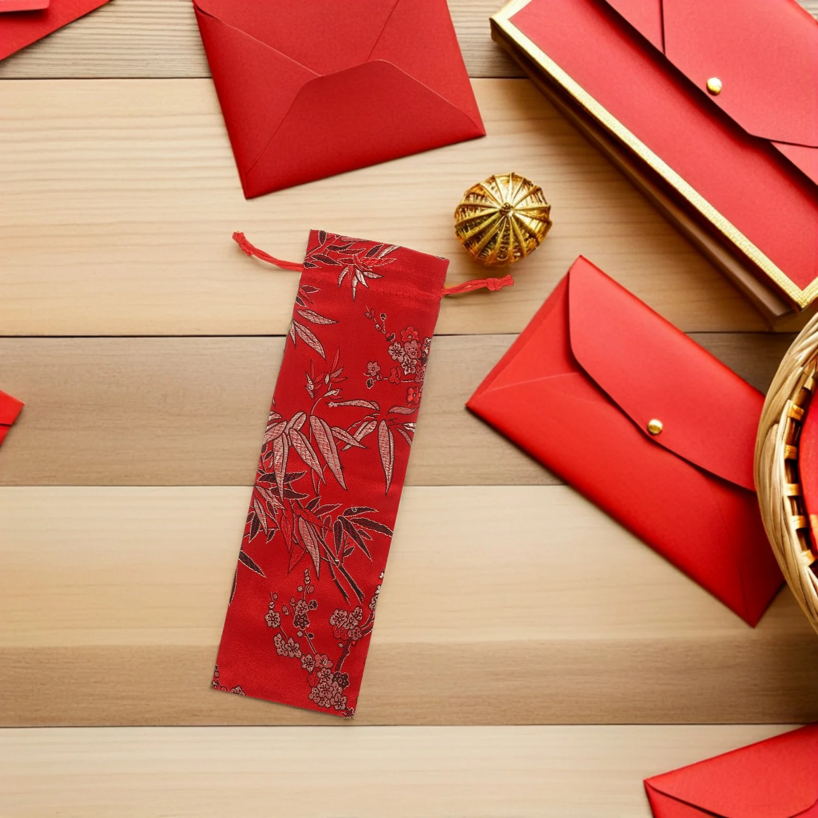 

10 Pcs Brocade Drawstring Pocket Storage Bag Chocolate Gift Bags Chinese Style Pouch Coin Purse Jewelry